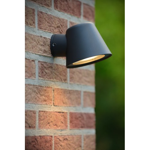 LUCIDE DINGO Wall Light LED GU10/4,5W IP44 Black, venkovní svítidlo - obrázek