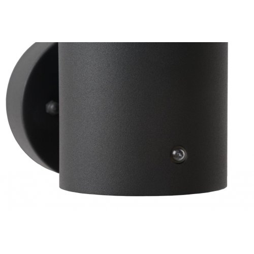 LUCIDE SOLID Wall Light IP54 E27 H25 W15cm Black, venkovní svítidlo - obrázek