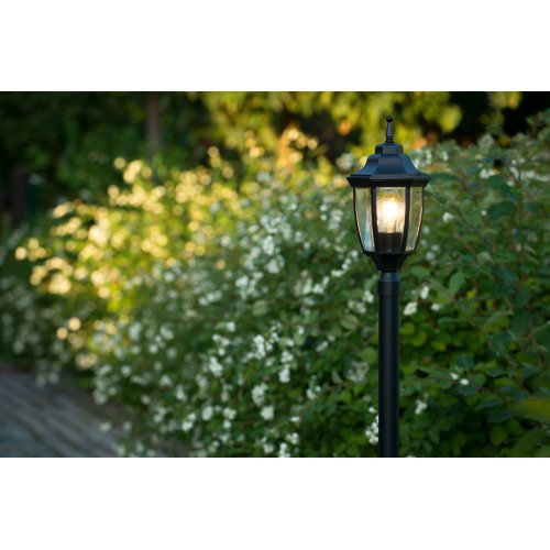 LUCIDE Outdoor lighting post H110cm E27/60W Black, venkovní svítidlo - obrázek