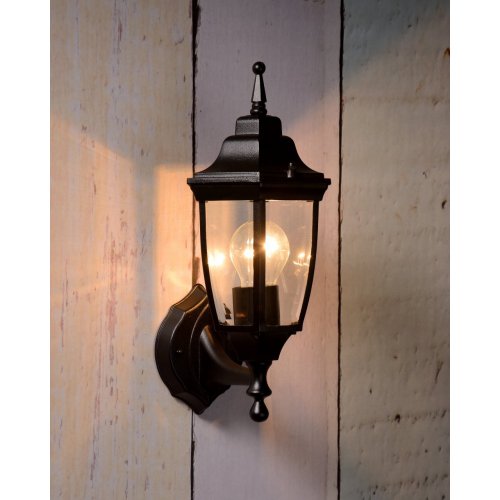 LUCIDE Outdoor lighting up H37cm E27/60W Black, venkovní svítidlo - obrázek