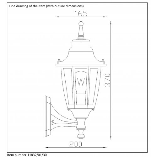 LUCIDE Outdoor lighting up H37cm E27/60W Black, venkovní svítidlo - obrázek