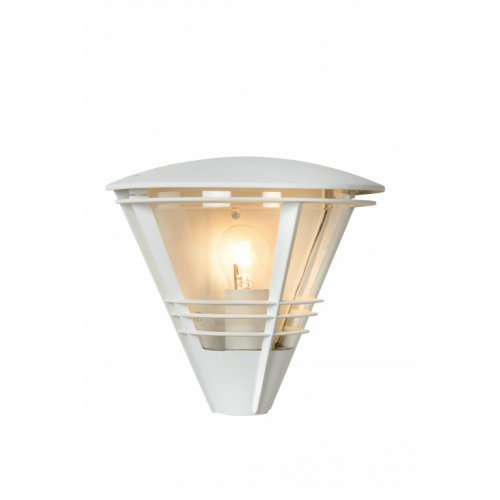LUCIDE LIVIA Wall light IP44 E27 L27 H25cm White, venkovní svítidlo