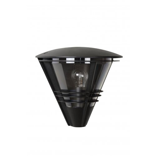 LUCIDE LIVIA Wall light IP44 E27 L27 H25cm Black, venkovní svítidlo - obrázek