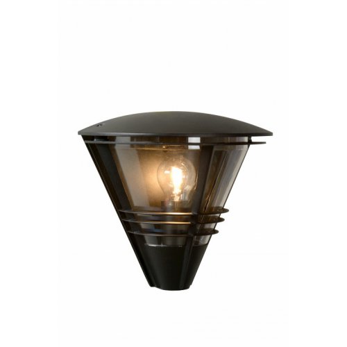 LUCIDE LIVIA Wall light IP44 E27 L27 H25cm Black, venkovní svítidlo