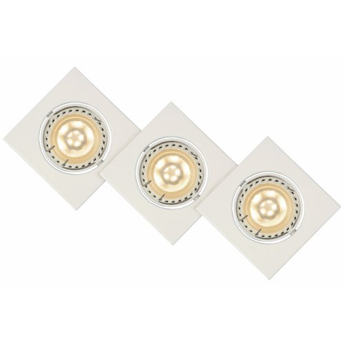 LUCIDE Spot Built-in Square LED 3xGU10/5W White, bodové svítidlo, bodovka - obrázek