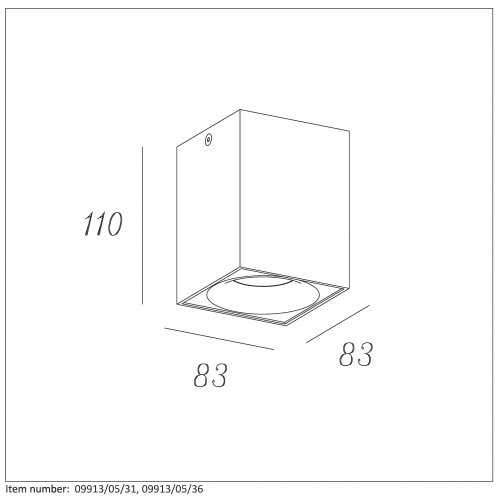 LUCIDE BENTOO-LED Spot Gu10/5W L8 W8 H11cm Grey, bodové svítidlo, bodovka - obrázek