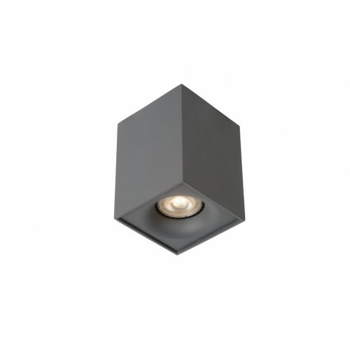 LUCIDE BENTOO-LED Spot Gu10/5W L8 W8 H11cm Grey, bodové svítidlo, bodovka