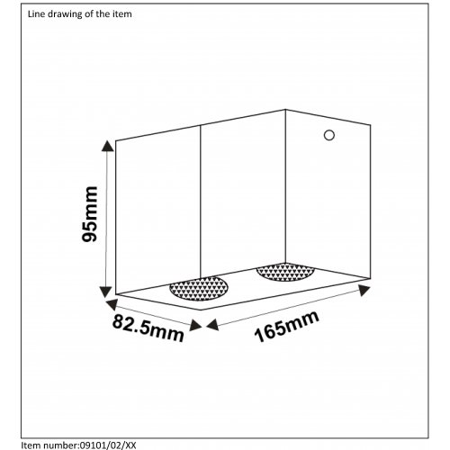 LUCIDE BODI Ceiling Light Square 2xGU10 White, stropní svítidlo - obrázek