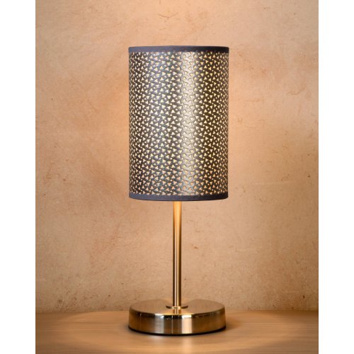 LUCIDE MODA Table Lamp 1xE27 D13 H38cm Silver, stolní lampa - obrázek