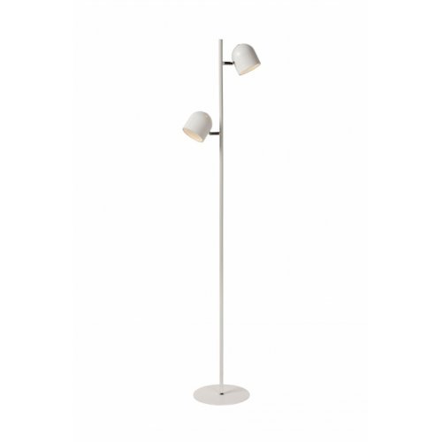 LUCIDE SKANSKA-LED Floor lamp 2x4W H140cm White, stojací lampa - obrázek