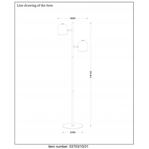 LUCIDE SKANSKA-LED Floor lamp 2x4W H140cm White, stojací lampa - obrázek