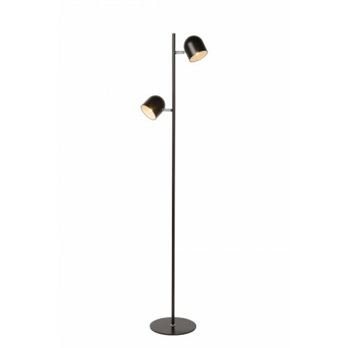 LUCIDE SKANSKA-LED Floor lamp 2x4W H140cm Black, stojací lampa - obrázek