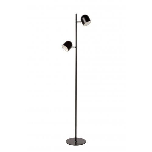 LUCIDE SKANSKA-LED Floor lamp 2x4W H140cm Black, stojací lampa - obrázek