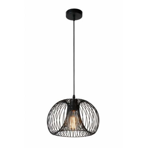 LUCIDE VINTI Pendant E27 D30 H18 Black, závěsné svítidlo, lustr - obrázek