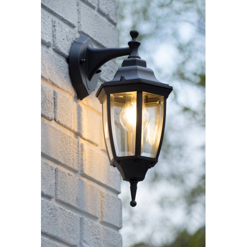 LUCIDE Outdoor lighting down H37cm E27/60W Black, venkovní svítidlo - obrázek