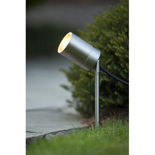 LUCIDE ARNE-LED Outdoor lamp spike 1xGU10/5W Satin Chrome, venkovní svítidlo - obrázek