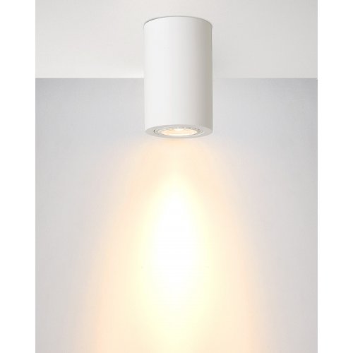 LUCIDE GIPSY Ceiling Light Round GU10 H11cm White, stropní svítidlo - obrázek