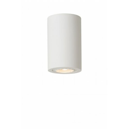 LUCIDE GIPSY Ceiling Light Round GU10 H11cm White, stropní svítidlo