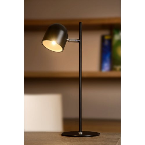 LUCIDE SKANSKA-LED Desk lamp 5W W16 H46cm Black, stolní lampa - obrázek