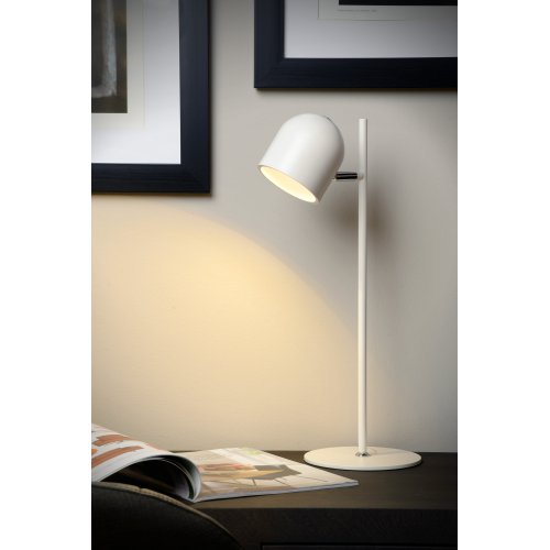 LUCIDE SKANSKA-LED Desk lamp 5W W16 H46cm White, stolní lampa - obrázek