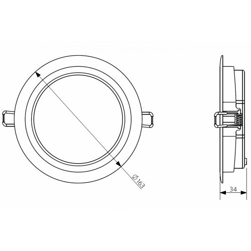 OPPLE LED Downlight 140056557 LEDDownlightRc-Sl-E Rd150-12W-3000-WH