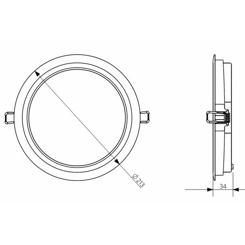 OPPLE LED Downlight 140056559 LEDDownlightRc-Sl-E Rd200-24W-3000-WH