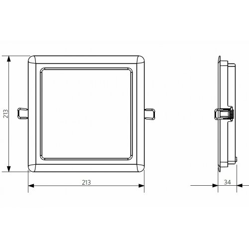 OPPLE LED Downlight 140056563 LEDDownlightRc-Sl-E Sq200-24W-3000-WH