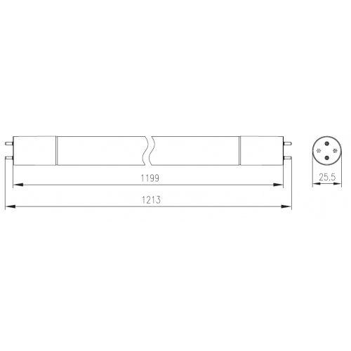 OPPLE LED trubice T8  140062613 LED P T8 Sklo 1200 16W 100Polycarbonatt 3000K CT