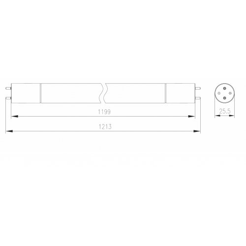 OPPLE LED Trubice T8 140062614 LED P T8 Sklo 1200 16W 100Polycarbonatt 4000K CT