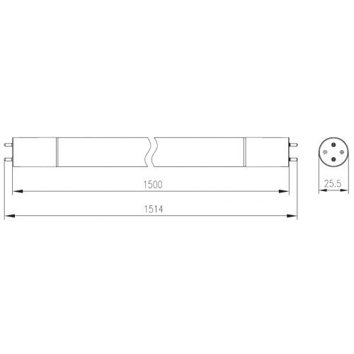 OPPLE LED Trubice T8 140062617 LED P T8 Sklo 1500 23W 100Polycarbonatt 4000K CT