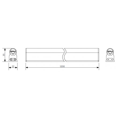 OPPLE LED stavebnicové svítidlo T5 se stmíváním 140062785 LED P T5 batten 1200 18W DIM 4000K CT