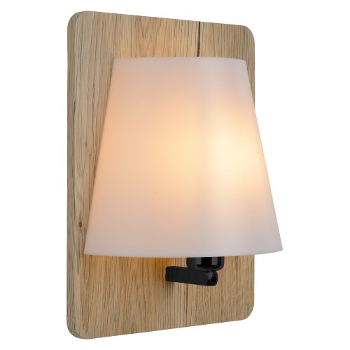 LUCIDE IDAHO Wal Light E14/40W 25x20x15.5cm Light Wood, nástěnné svítidlo - obrázek