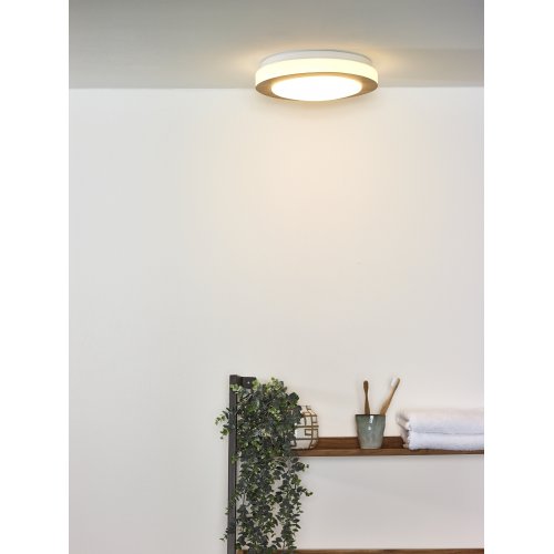 LUCIDE DIMY Ceiling Lamp LED Dimmable 12W D28cm, Light Wood, stropní svítidlo - obrázek