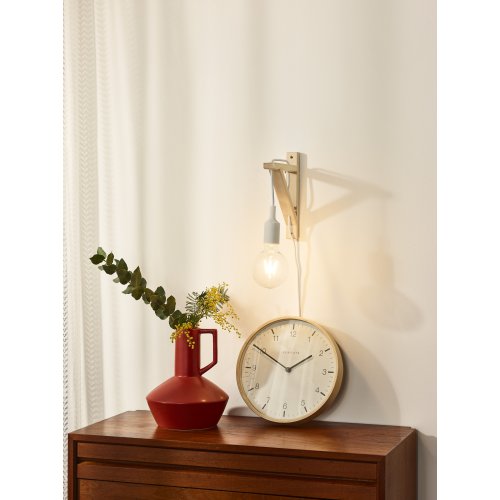 LUCIDE FIX Wall Light E27 H22cm Wood/White, nástěnné svítidlo - obrázek