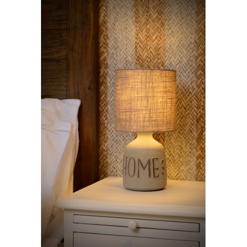 LUCIDE COSBY Table Lamp, E14/H32.5cm Grey, stolní lampa - obrázek