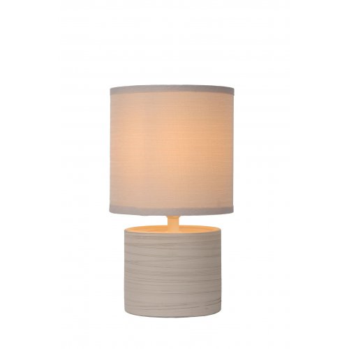 LUCIDE GREASBY Table Lamp E14 H26cm Cream, stolní lampa - obrázek