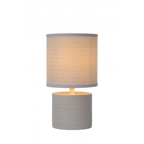 LUCIDE GREASBY Table Lamp E14 H26cm Grey, stolní lampa - obrázek