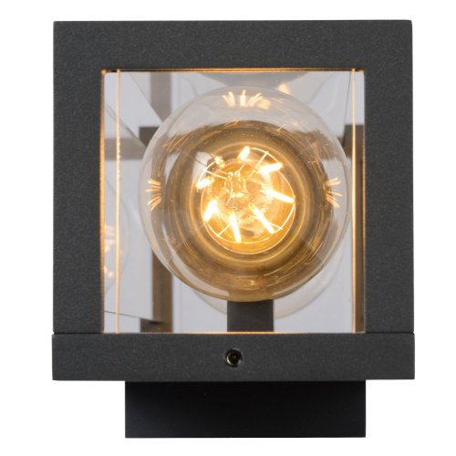 LUCIDE CLAIRE MINI Wall Light IP54 2xE27 Black, venkovní svítidlo - obrázek