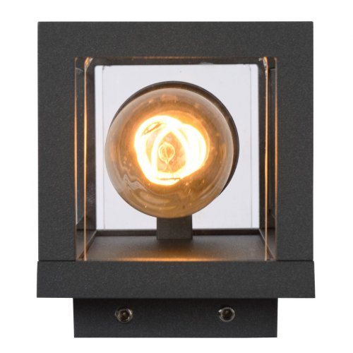 LUCIDE CLAIRE MINI Wall Light IP54 1xE27 Black, venkovní svítidlo - obrázek