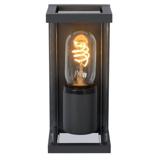 LUCIDE CLAIRE MINI Wall Light IP54 1xE27 Black, venkovní svítidlo - obrázek