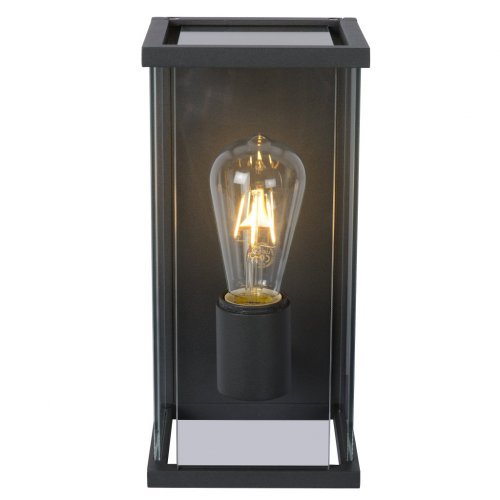 LUCIDE CLAIRE MINI Wall Light IP54 1xE27 Black, venkovní svítidlo - obrázek