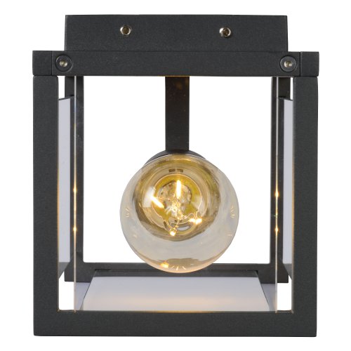 LUCIDE CLAIRE MINI Wall Light IP54 1xE27 Black, venkovní svítidlo - obrázek