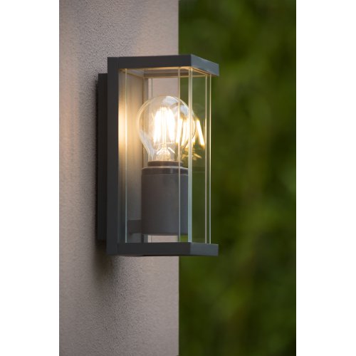 LUCIDE CLAIRE MINI Wall Light IP54 1xE27 Black, venkovní svítidlo - obrázek