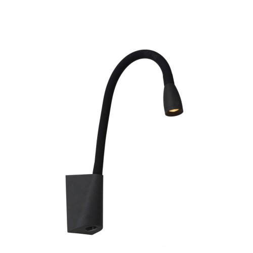 LUCIDE GALEN Bedside Lamp LED 3W Black, nástěnné svítidlo - obrázek