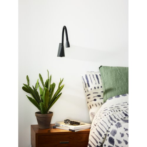 LUCIDE GALEN Bedside Lamp LED 3W Black, nástěnné svítidlo - obrázek