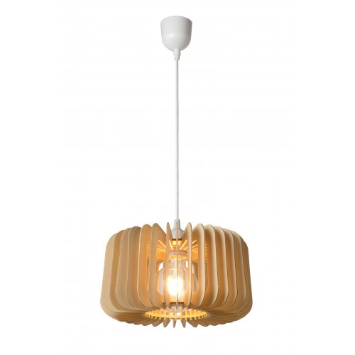 LUCIDE ETTA Pendant E27 29cm H16cm Light Wood závěsné svítidlo, lustr - obrázek