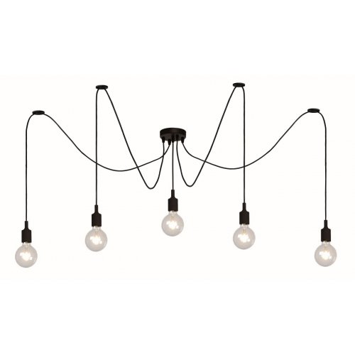 LUCIDE FIX MULTIPLE Pendant 5xE27/60W Black, závěsné svítidlo, lustr - obrázek