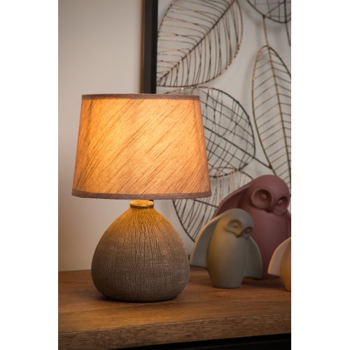 LUCIDE RAMZI Table Lamp E14 H26cm Brown, stolní lampa - obrázek