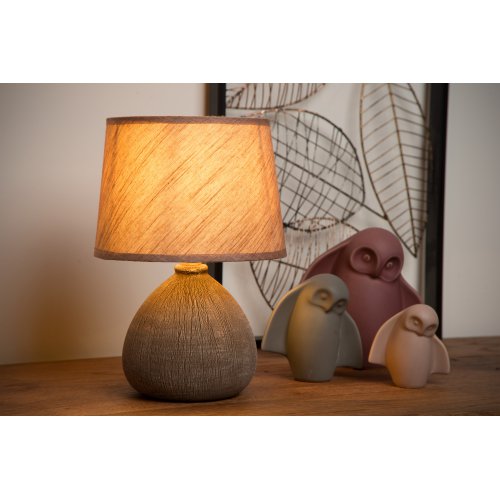 LUCIDE RAMZI Table Lamp E14 H26cm Brown, stolní lampa - obrázek