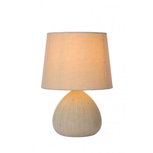 LUCIDE RAMZI Table Lamp E14 H26cm Cream, stolní lampa - obrázek